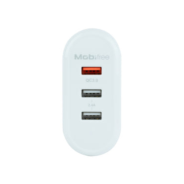 Cargador  Mobifree Cargador de pared 3 puertos USB
