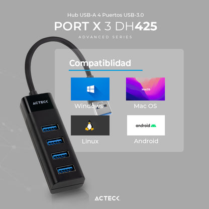 Hub USB ACTECK DH425