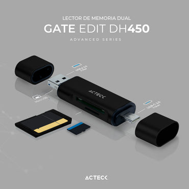 Lector USB A/ USB C/ MicroUSB ACTECK DH450