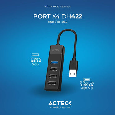 HUB USB ACTECK DH422