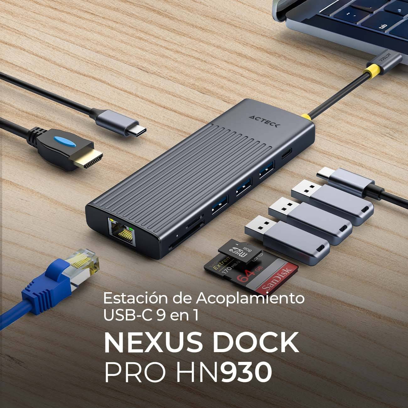 Concentradores Hub ACTECK NEXUS DOCK PRO HN930