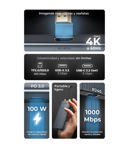 Concentradores Hub ACTECK NEXUS DOCK PRO HN930