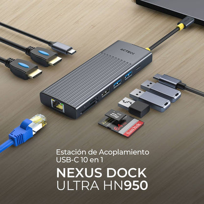 Concentradores Hub ACTECK NEXUS DOCK ULTRA HN950