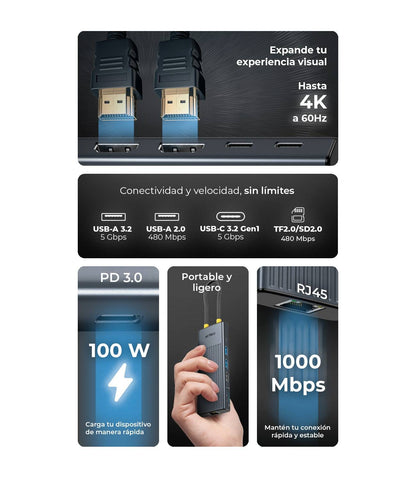 Concentradores Hub ACTECK NEXUS DOCK ULTRA HN950