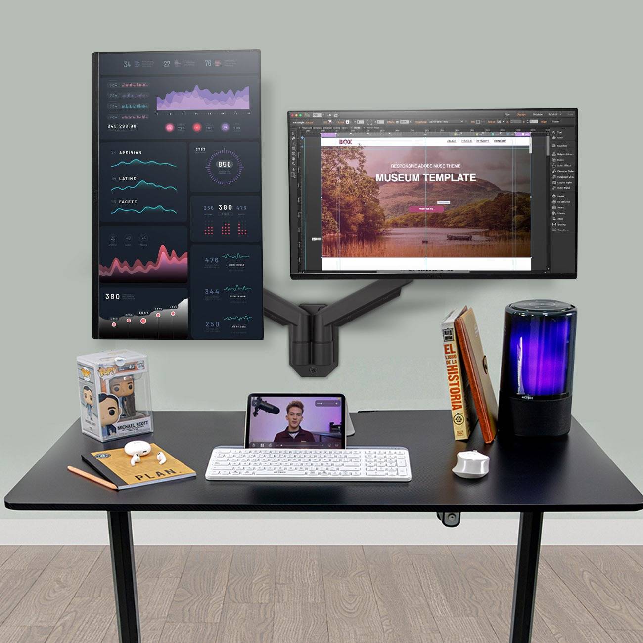 Soportes para Monitores ACTECK ENFORCE MOTION SM725