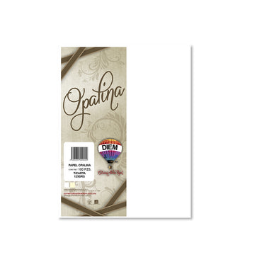 Papel Opalina Blanco T/C 100 hojas DIEM POBTCC100