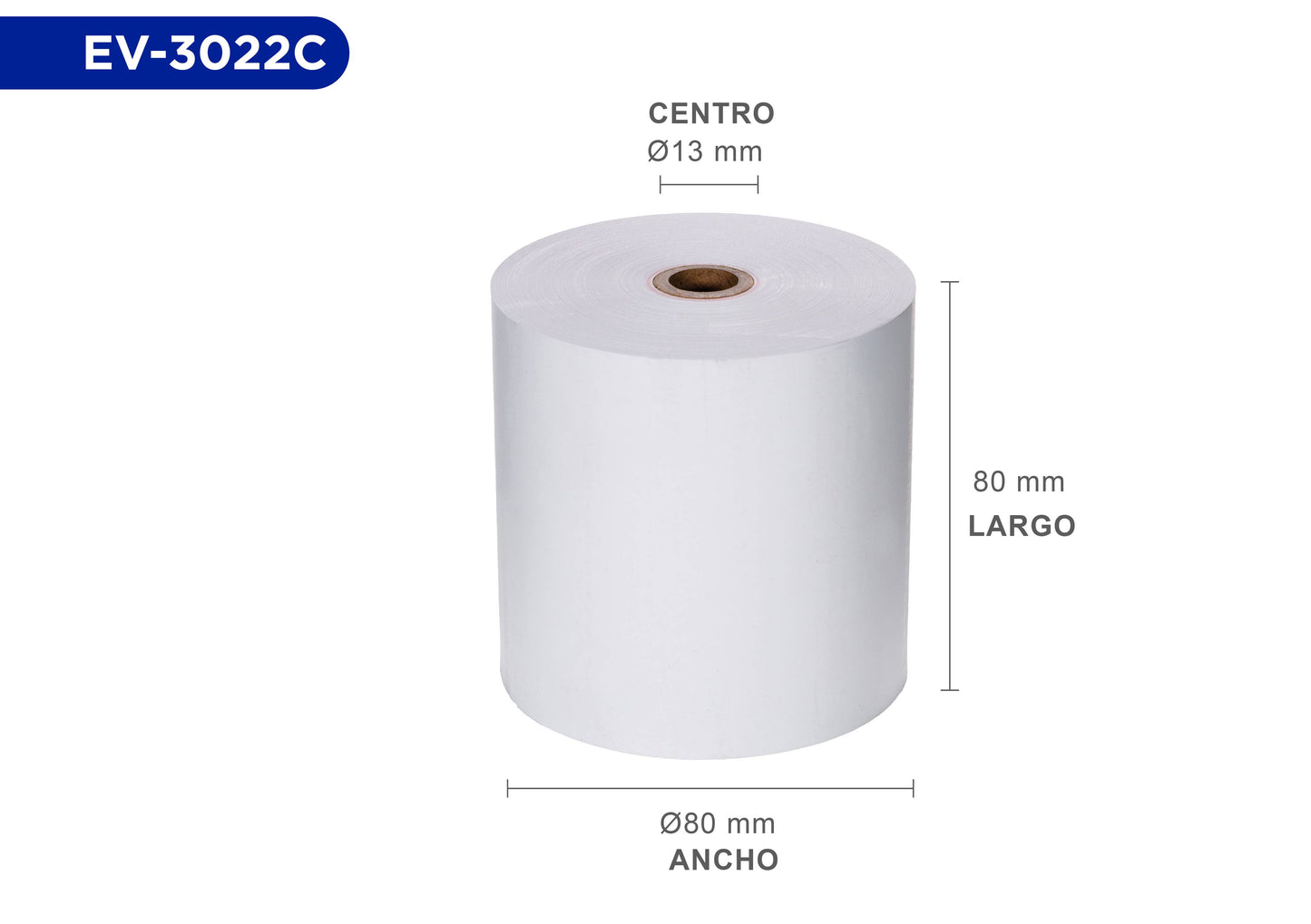 Rollos de papel EVOTEC EV-3022C