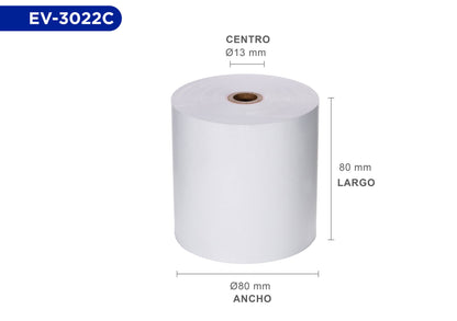Rollos de papel EVOTEC EV-3022C