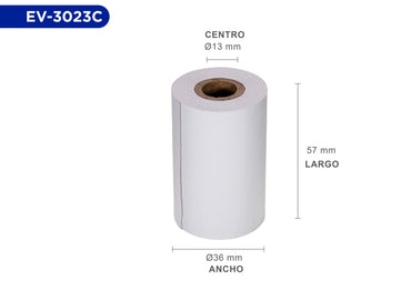 Rollos de papel EVOTEC EV-3023C