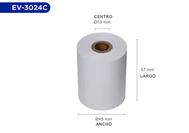 Rollos de papel EVOTEC EV-3024C