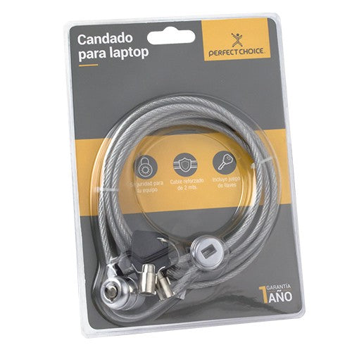 Candado para laptop (PC-160076) Acero recubie PERFECT CHOICE PC-160076