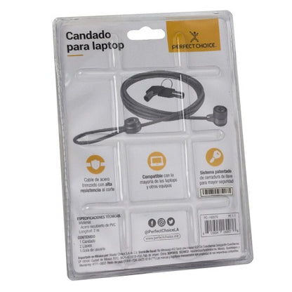 Candado para laptop (PC-160076) Acero recubie PERFECT CHOICE PC-160076