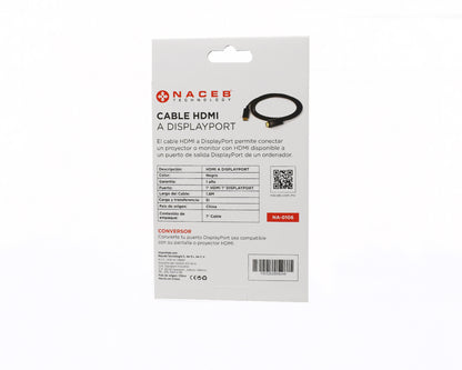 Adaptador HDMI a DisplayPort Naceb Technology NA-0106