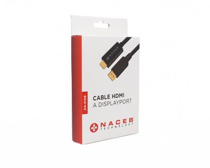 Adaptador HDMI a DisplayPort Naceb Technology NA-0106