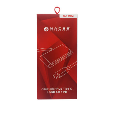 Adaptador Tipo C a USB 3.0 + PD Naceb Technology NA-0112