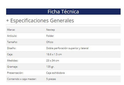Papeleria Nextep NE-011
