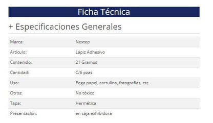 Lápiz Adhesivo Nextep NE-022B
