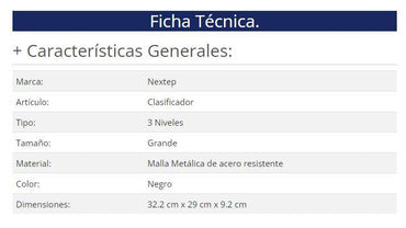 Clasificador Nextep ne-176