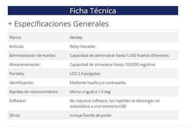 Checador Nextep NE-230