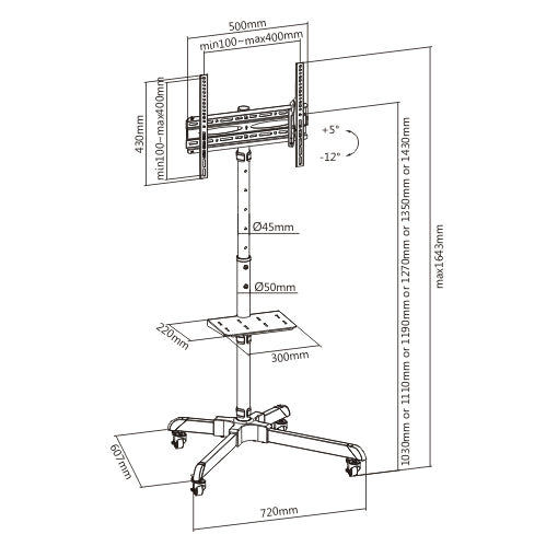 Soporte  OVALTECH OVTV-CA3255