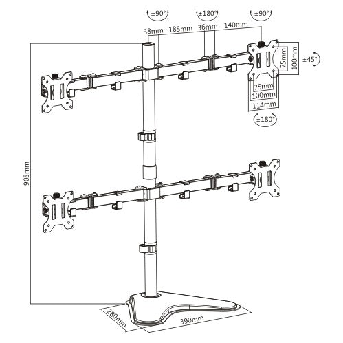 Soporte OVALTECH OVME-Q1332