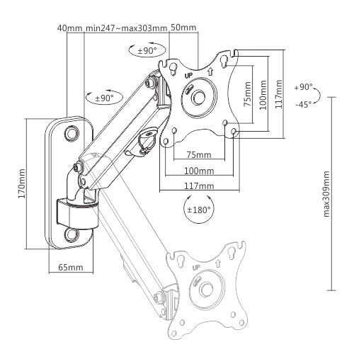Soporte OVALTECH OVMP-S1727