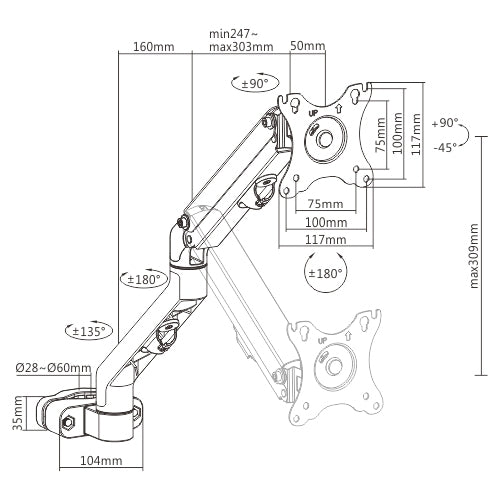 Soporte OVALTECH OVMT-S1727