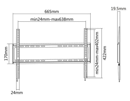 Soporte de Pared FIJO para TV  OVALTECH OVTV-F3270