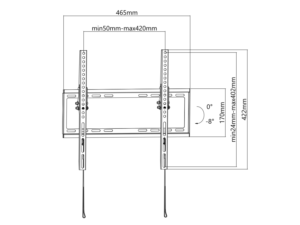 Soporte de Pared FIJO para TV  OVALTECH De 32