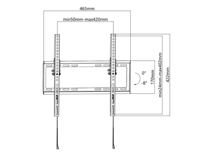 Soporte de Pared FIJO para TV  OVALTECH De 32
