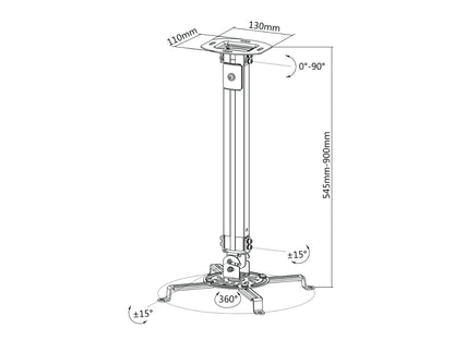 Soporte de Acero para Proyector OVALTECH OVPR-900MM