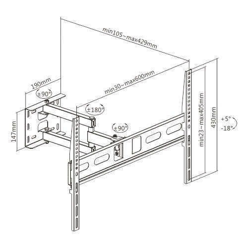 Soporte Movil OVALTECH de 32´´ a 70´´ (Resistencia 35kgs)