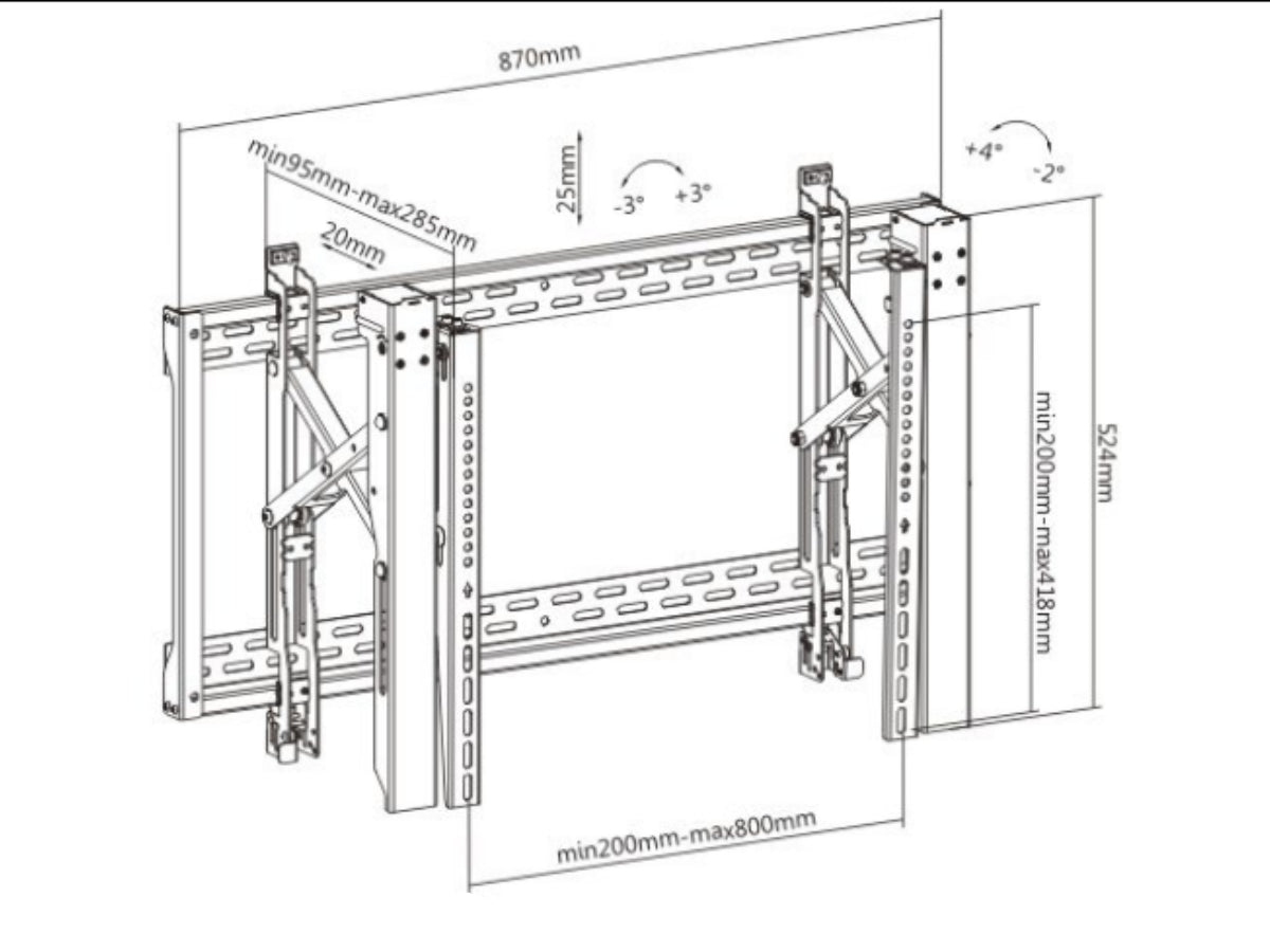 Soporte para Videowall OVALTECH OVW-4580