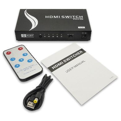 Multiplexor Manual HDMI de 5 Dispositivos  BROBOTIX 963684