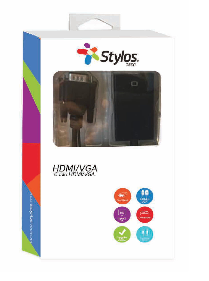 Convertidor VGA a HDMI Stylos STACHV1B