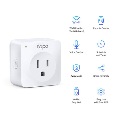 KIT Mini Enchufe Inteligente Wi-Fi TP-LINK TAPO P100(1-PACK)