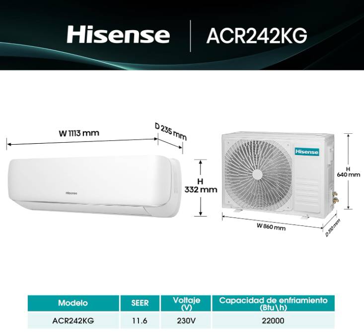 Aires Acondicionados Hisense ACR242KG
