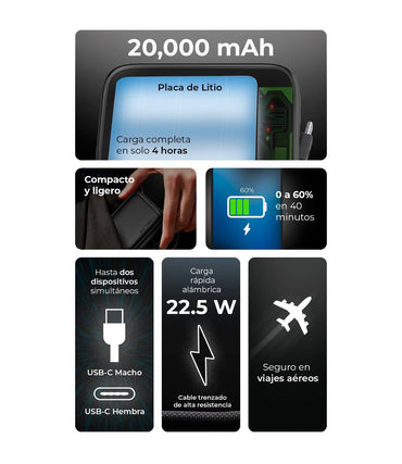 Power banks ACTECK ENERGON GO PLUG MAX PG80