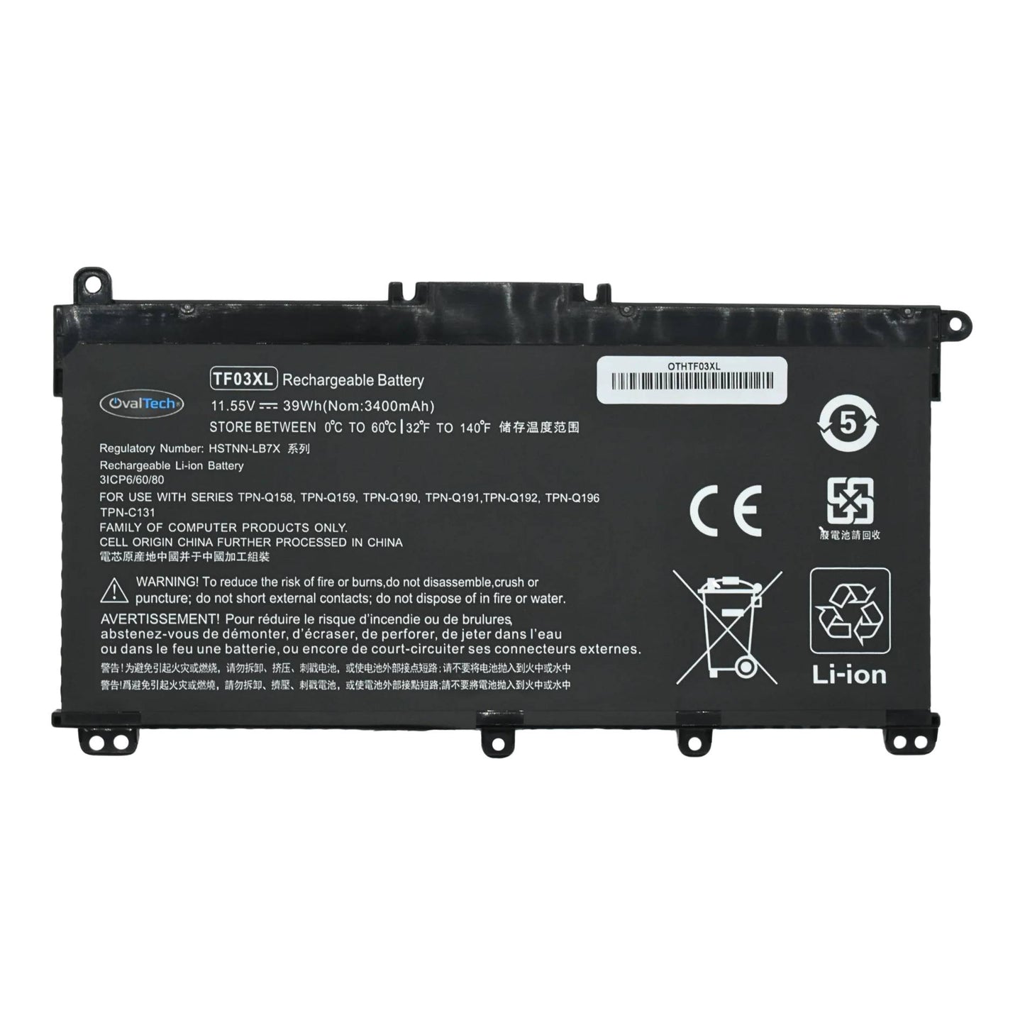 Bateria OVALTECH OTHTF03XL