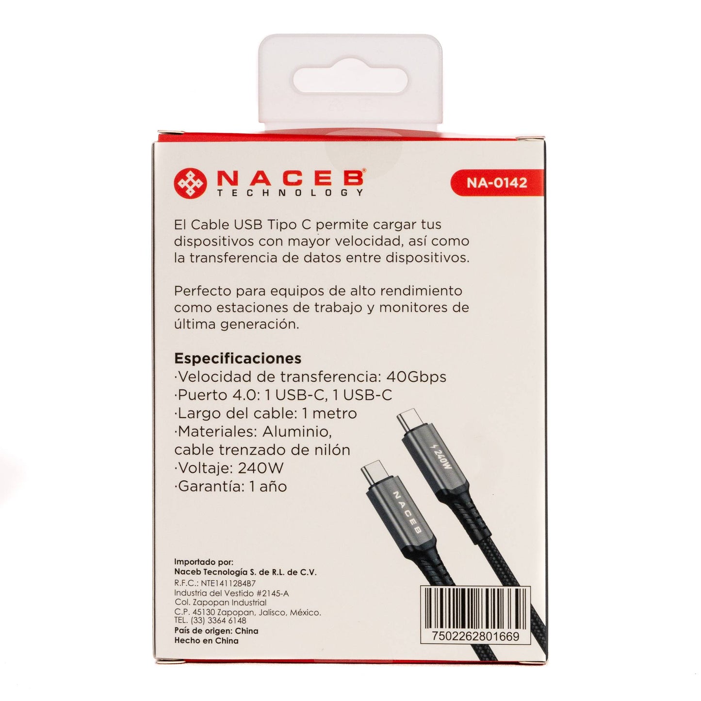 Cables USB Naceb Technology NA-0142