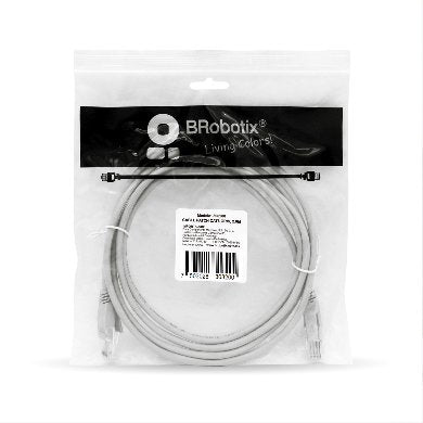 CABLE DE PATCH RED, CAT6 UTP, GRIS, 2.0 M BROBOTIX 308200