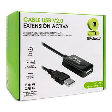 Cable USB V2.0 Extensión Activa BROBOTIX 372782