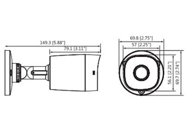 Cámara Bala Análoga Dahua Technology DH-HAC-B2A51N-0280B-S2