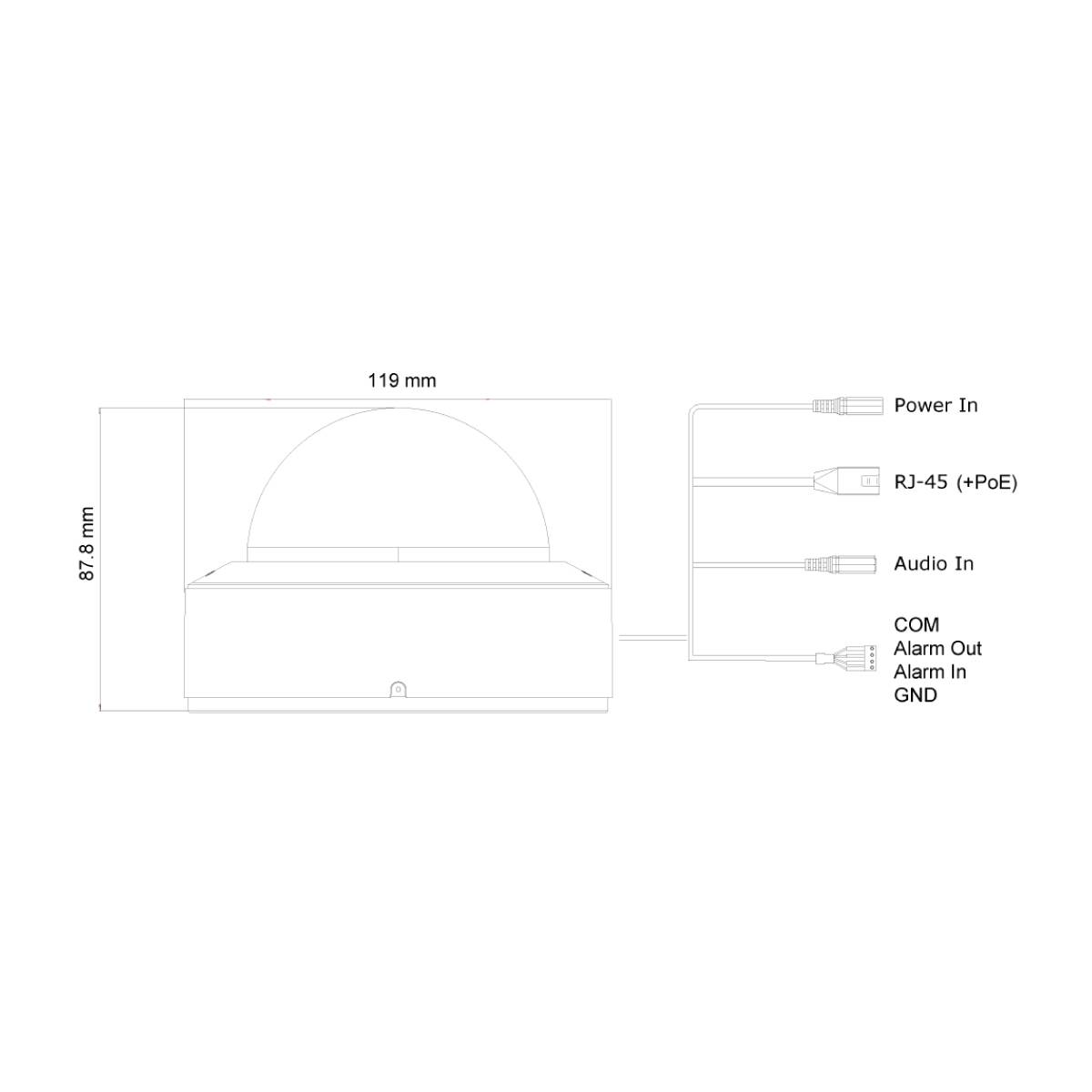 Cámara Domo PROVISION-ISR DAI-320IPEN-28-V4