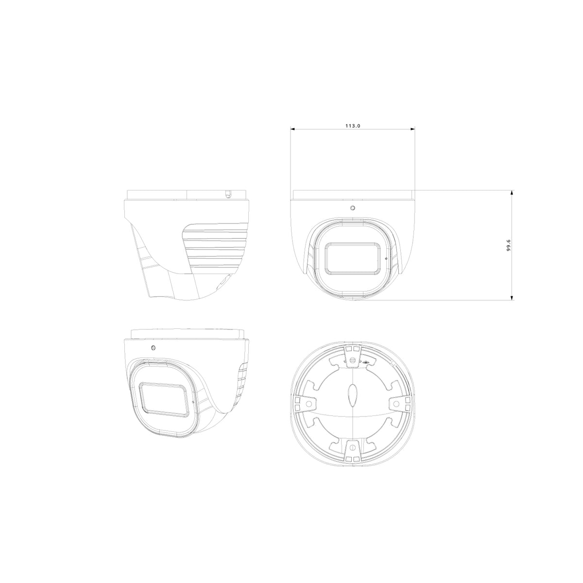 Cámara domo IP PROVISION-ISR DH-340IPSN-MVF