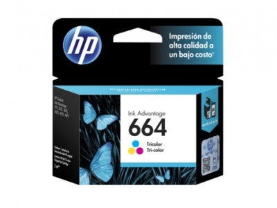 Tinta HP 664 - F6V28AL, Cian, magenta, amarillo
