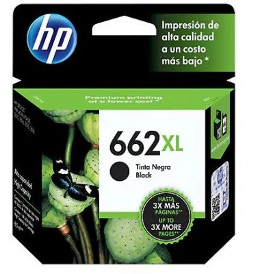 Tinta HP 662XL - CZ105AL, Negro - Alto rendimiento