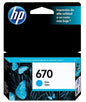 Tinta HP 670 - CZ114AL, Cian