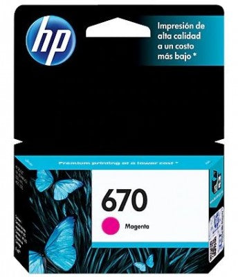 Tinta HP 670 - CZ115AL, Magenta