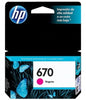 Tinta HP 670 - CZ115AL, Magenta